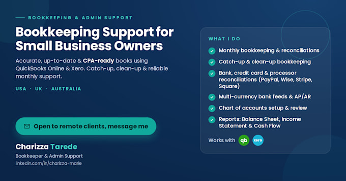 do bookkeeping in quickbooks online and xero