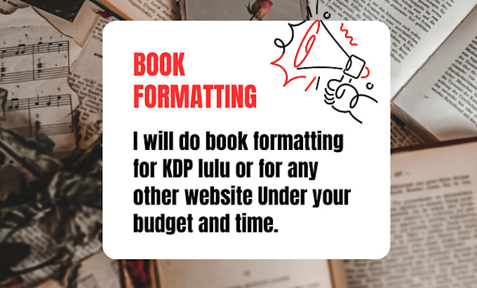 format your book for KDP or lulu