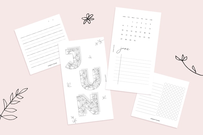 create printable and digital planner cover
