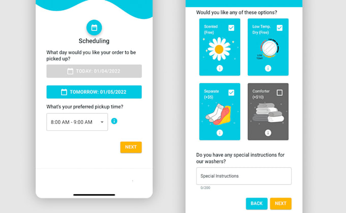 develop laundry app, home cleaning app, dry cleaning app, delivery app