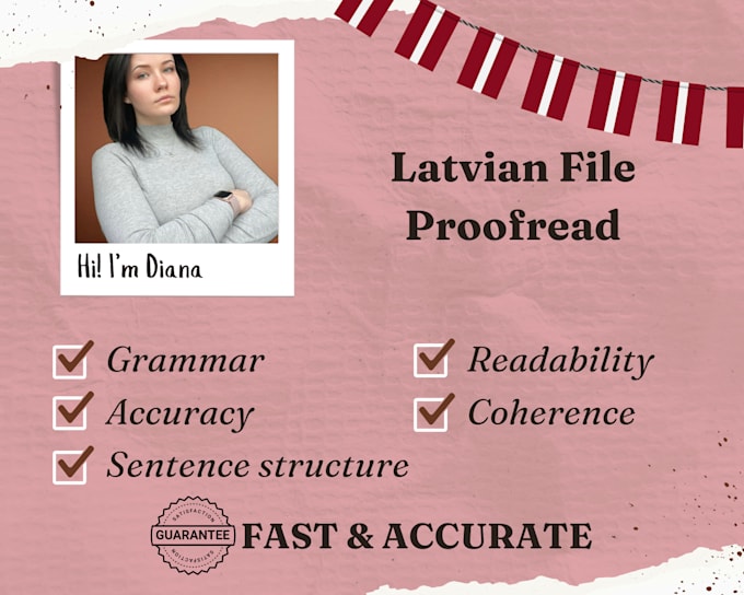proofread and edit your latvian text