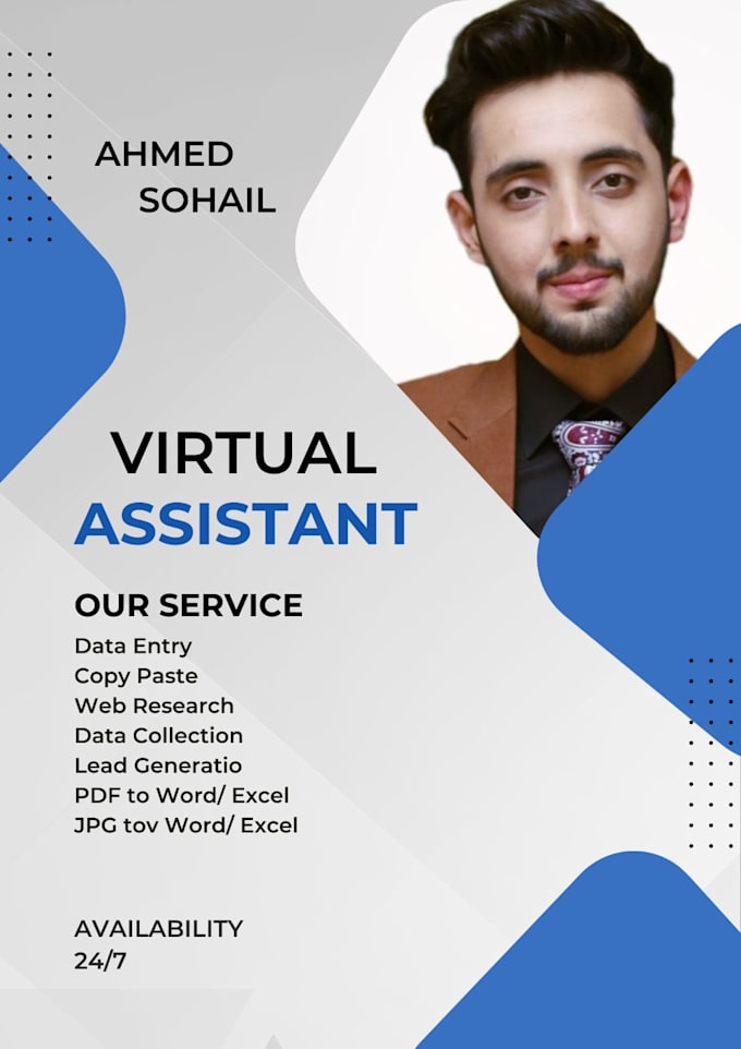 do data entry, PDF or jpeg to word or excel, copy paste, typing etc