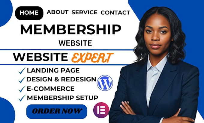 design membership website, paid subscription website on wordpress, wix