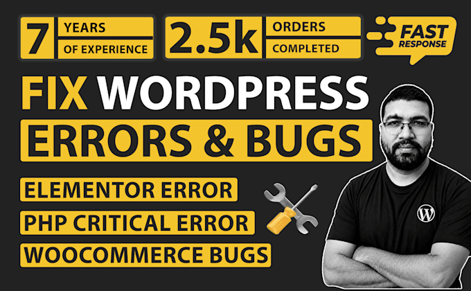 fix wordpress errors, bugs, elementor, woocommerce and PHP issues