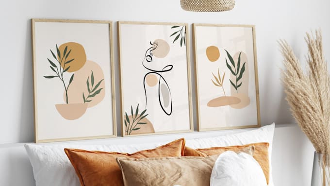 Design printable minimalist abstract wall art for etsy shop by ...