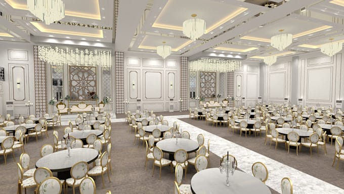 do creative commercial interior design with renders