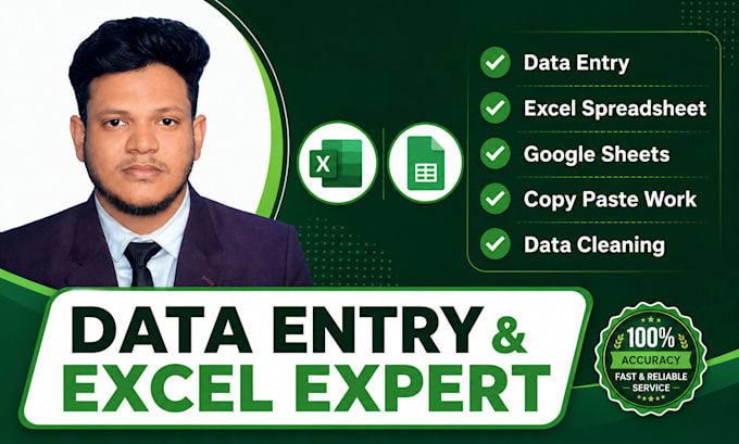 do data entry, excel and google sheets work accurately