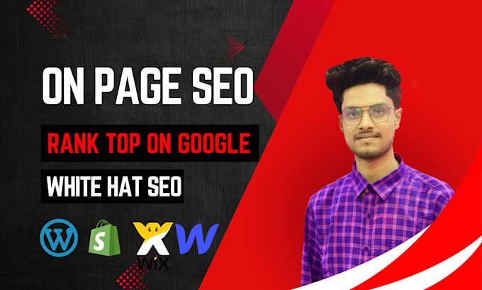optimize on page SEO for webflow,wordpress,wix,shopify and square space website