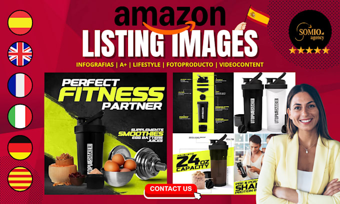 design amazon listing images and a plus content