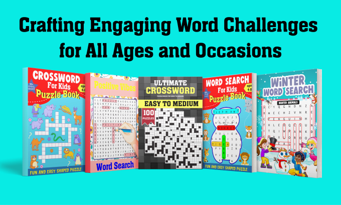 Do custom niche or theme base word search and crossword puzzle book by