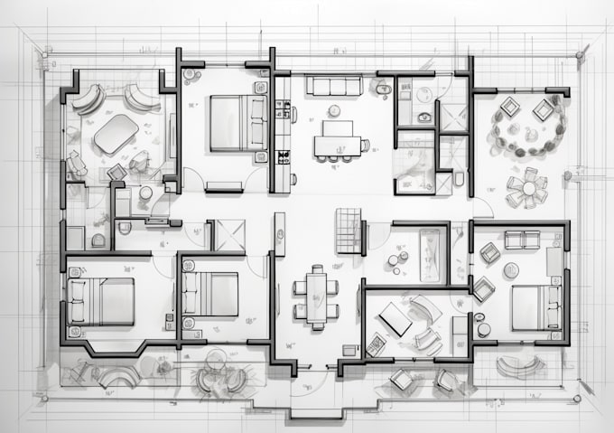 do architectural sketchup 2d  floor plans for you