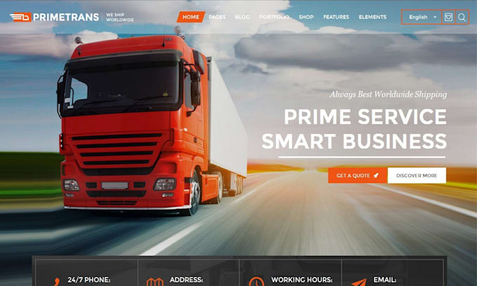 develop trucking, logistics, dispatch freight, moving company website
