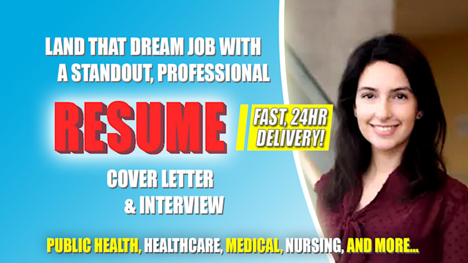 help with your public health job application, resume, cover letter, interview