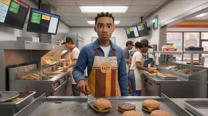 create pixar style animated story using ai