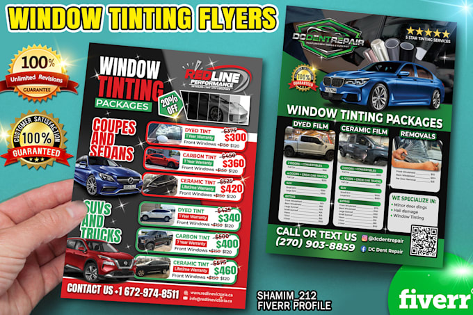 make attractive window tinting flyers