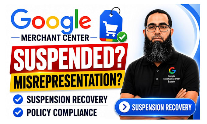 fix google merchant center suspension and misrepresentation