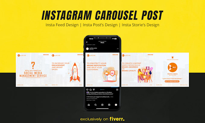 design professional social media carousel posts for instagram