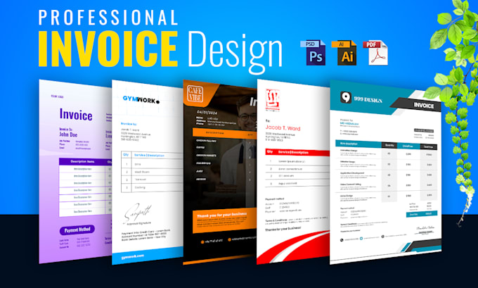 Fiver Invoice Example Create professional customized business invoice templates by ...