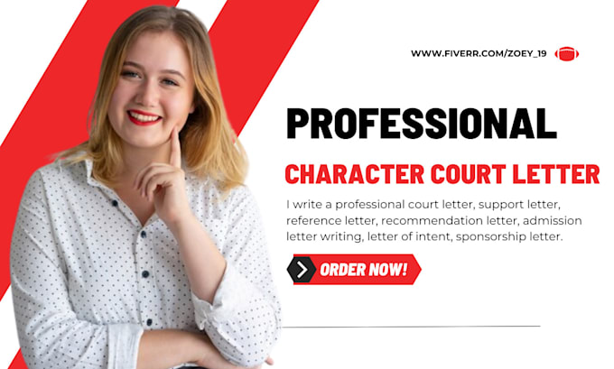 Write a convincing letter of support for court and character court