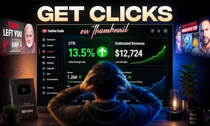 design a creative and attractive youtube thumbnail