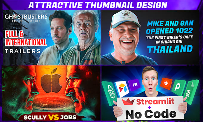 Design a creative and attractive youtube thumbnail by Saupay | Fiverr