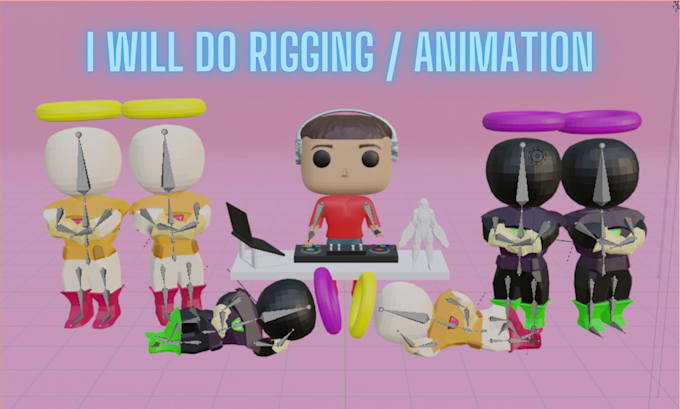 Do rigging and animation for your 3d model by Alejandroafonso | Fiverr