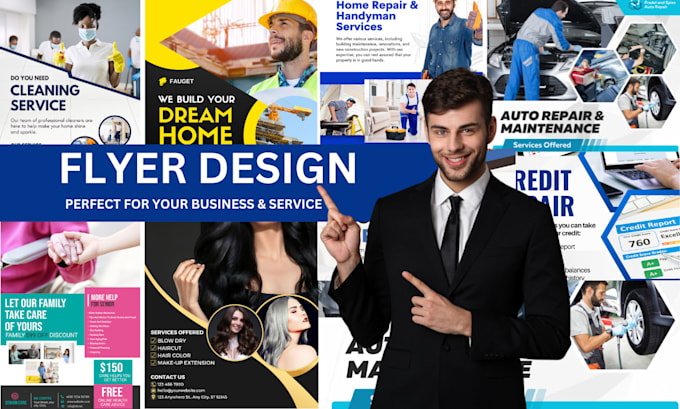design a professional advertising flyer or poster for your service