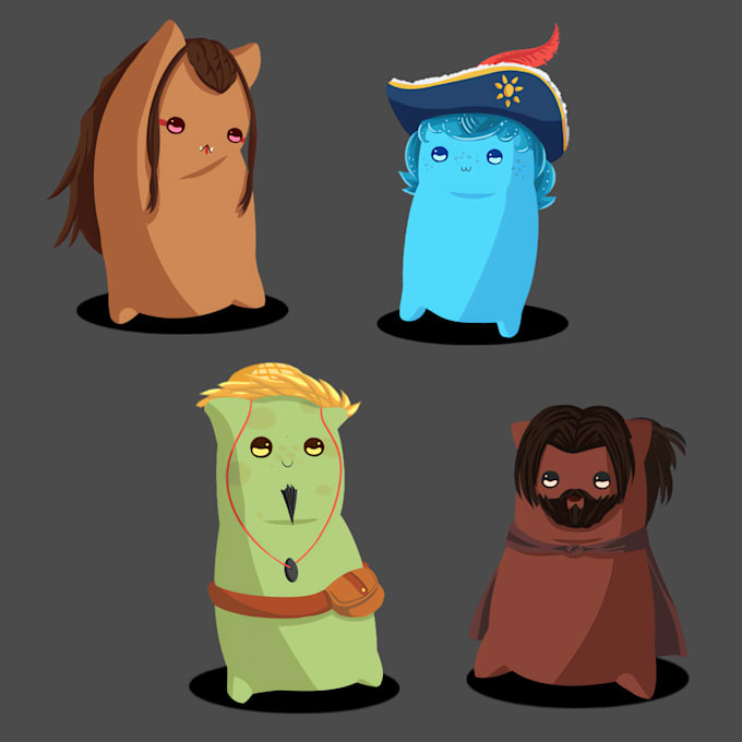 draw your characters as beanie babies
