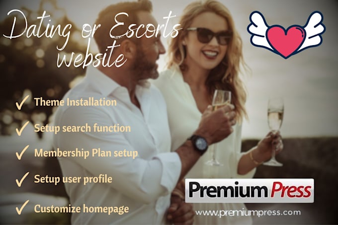 create a dating or escort website with the premiumpress theme