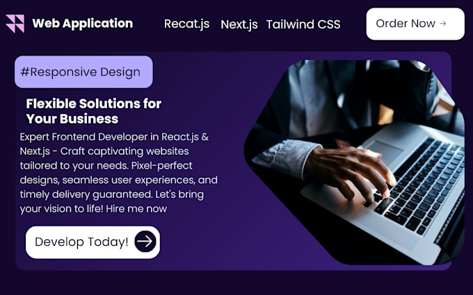 be your expert front end web developer in react js next js