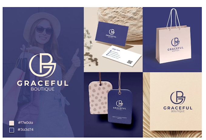 Do minimalist logo and brand identity with full branding kit by ...