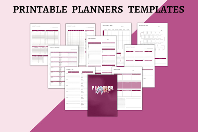 Create planner template custom journal printable calendar by