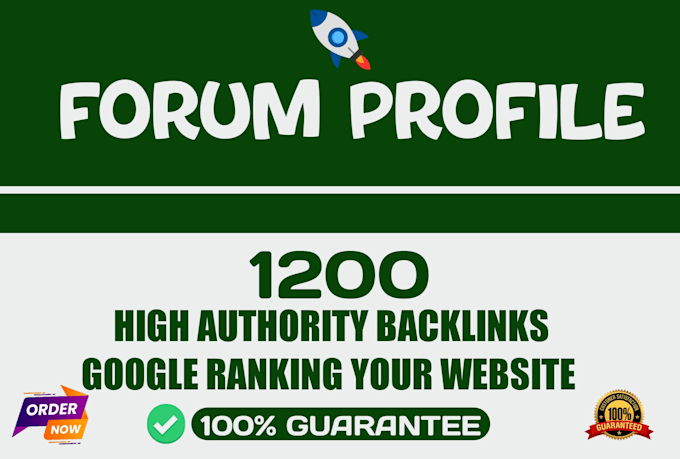 create high da do follow forum profile backlinks