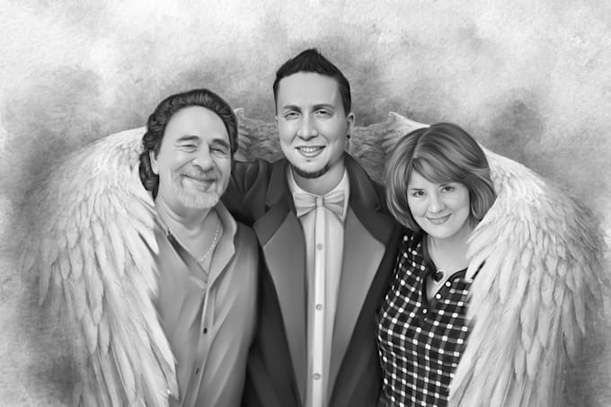 Draw a realistic digital charcoal portrait by Cloud_xxiv | Fiverr