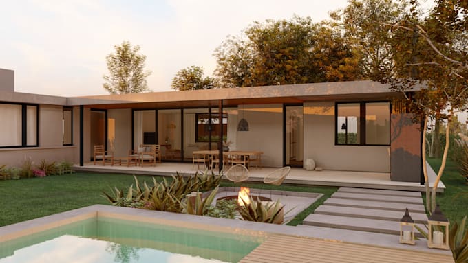 do realistic architectural 3d model and exterior or interior 3d rendering