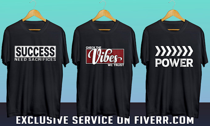 make custom typography minimalist t shirt design for you