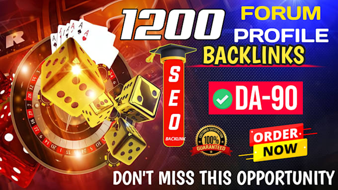 make 1200 forum profile SEO backlinks link building