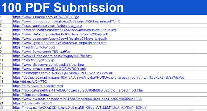 do 60 PDF submission jobs manually on high da,pa websites for off page SEO