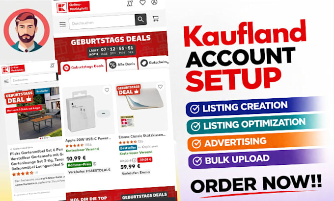 create and manage kaufland marketplace product listings and kaufland ads