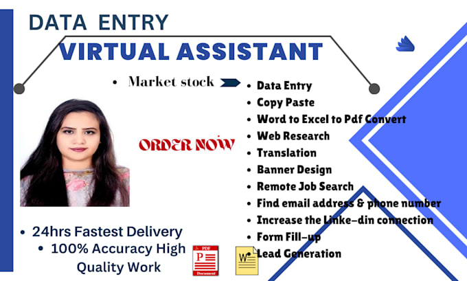 do accurate data entry, data mining, web scrap, PDF convert