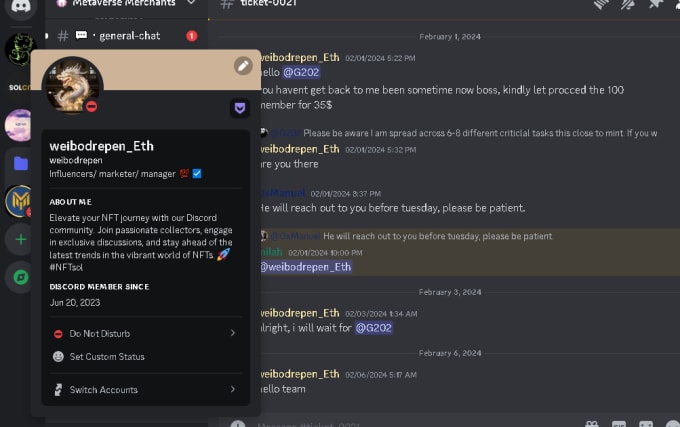 Be your model discord moderator, moderator and community manager by