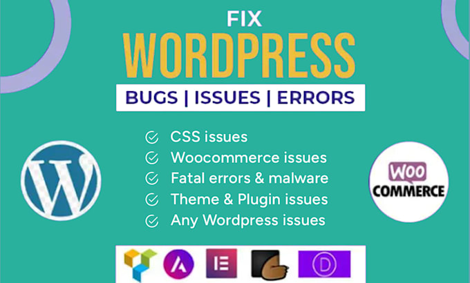 fix wordpress issues, bugs, errors and CSS