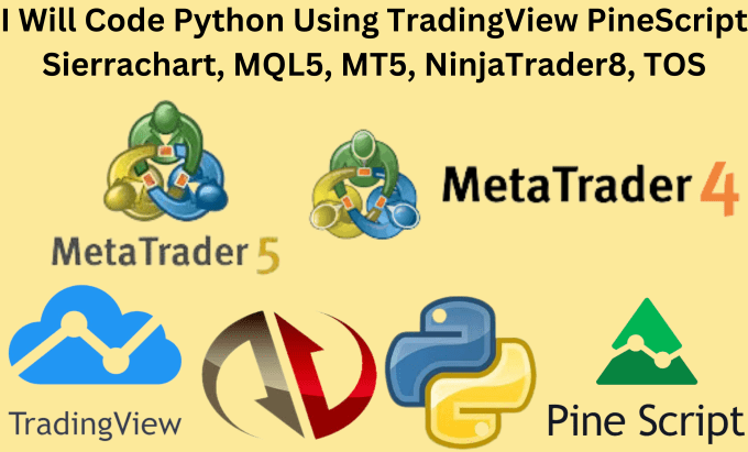 Code python using tradingview pinescript sierrachart, mql5, mt5 ...