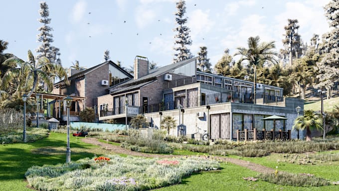 Amazing Render Create 3d architectural model, photorealistic rendering by ...