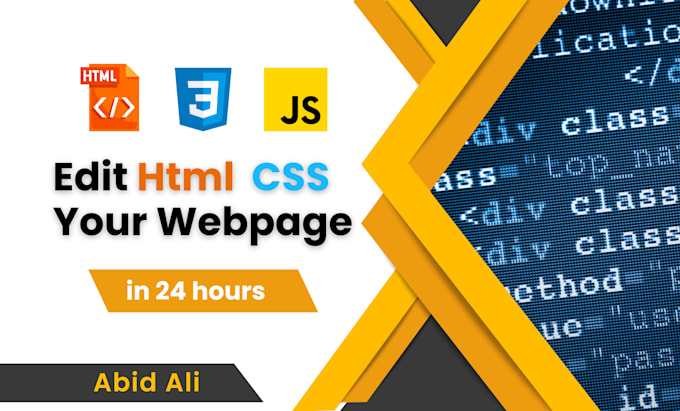 Edit html and css on your webpage by Abidali_007 | Fiverr