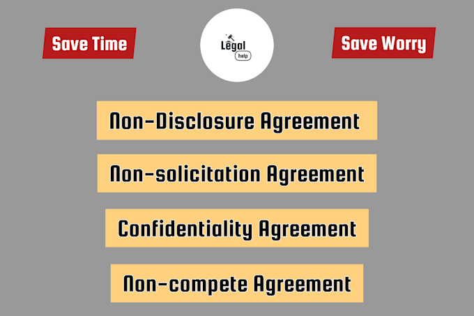 write non disclosure agreement, non compete, non solicit