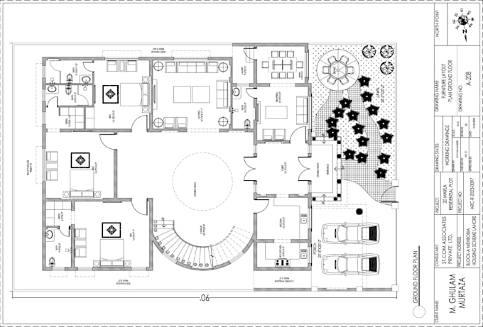 draw autocad 2d floor plan, architectural blueprints and elevations
