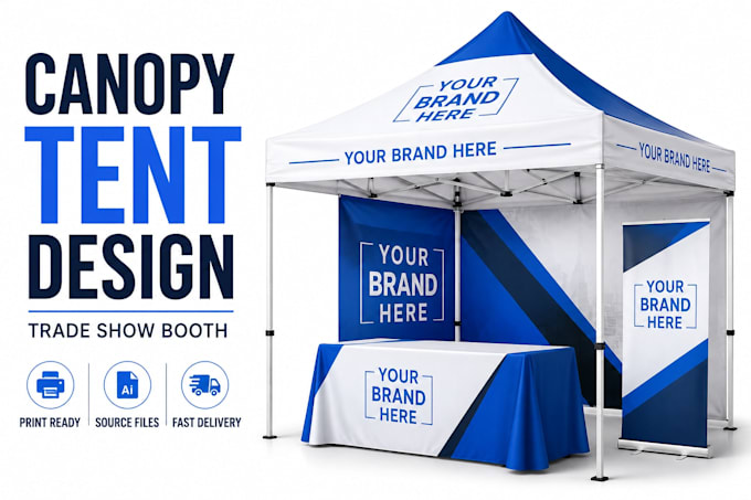 design custom canopy tent, trade show booth and backdrop