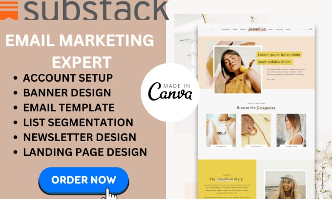 Canva template html template design canva newsletter substack full