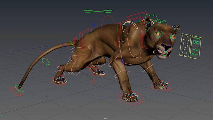 rig 3d animals, character, creatures, in maya for animation and games